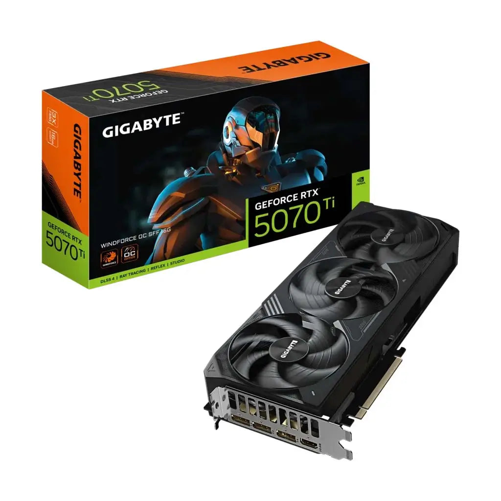 Gigabyte GeForce RTX 5070 Ti Windforce OC SFF 16GB GDDR7 Graphics Card GV-N507TWF3OC-16GD Gigabyte GeForce RTX 5070 Ti Windforce OC SFF 16GB GDDR7 Graphics Card GV-N507TWF3OC-16GD